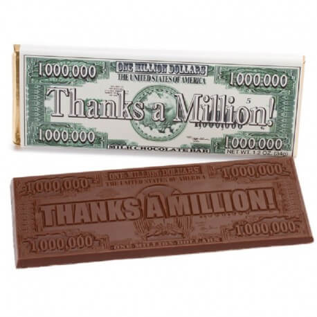 Barre de chocolat au lait Barton's million dollar : "million dollar bar"