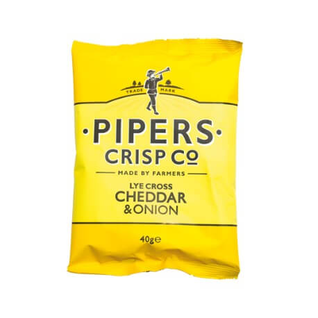 Chips Anglais PIPERS go&ucirc;t cheddar oignon : " Potatoes chips onion cheddar "