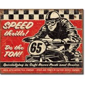 Plaque publicitaire métal speed Thrills