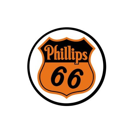 Plaque publicitaire m&eacute;tal ronde phillips 66