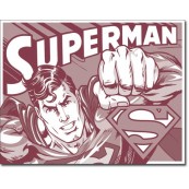 Plaque publicitaire métal Superman vieillie