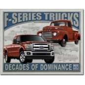 Plaque publicitaire m&eacute;tal Ford pick-up F series