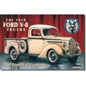Plaque publicitaire m&eacute;tal Ford pick up 1939