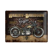 Plaque publicitaire m&eacute;tal Harley-Davidson Y manifold