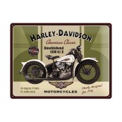 Plaque publicitaire m&eacute;tal Harley-Davidson knucklehead 1936