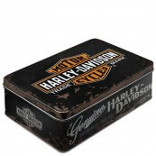 Boite m&eacute;tal Harley-Davidson genuine plate noir
