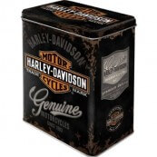 Boite m&eacute;tal Harley-Davidson genuine haute noir