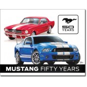 Plaque publicitaire m&eacute;tal Ford Mustang fifty years