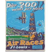 Plaque publicitaire métal Saint Louis Air Races
