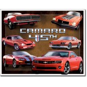 Plaque m&eacute;tal camaro 45th anniversary
