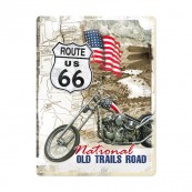 Plaque métal déco route 66 - National Old Trails Road