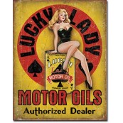 Plaque métal Lucky Lady