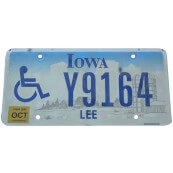 Plaque d'immatriculation Iowa