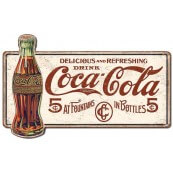Plaque m&eacute;tal Coca Cola GRAND FORMAT