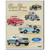Plaque métal Ford Trucks 80 years
