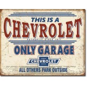 Plaque Chevy Only Garage