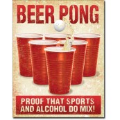 Plaque Métal Beer Pong