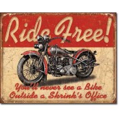 Plaque M&eacute;tal D&eacute;co Ride Free