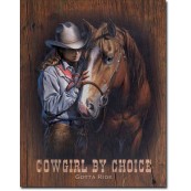 Plaque d&eacute;co Cowgirl by Choice