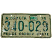 Plaque d'immatriculation vintage North Dakota
