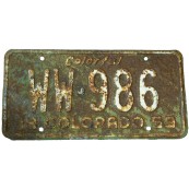Plaque immatriculation Etat du Colorado