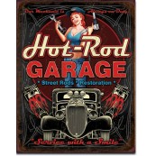Plaque d&eacute;co Hot Rod Garage Pistons