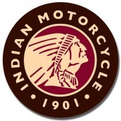 Plaque m&eacute;tal Indian Logo Round