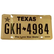 Plaque d'immatriculation Etat du Texas
