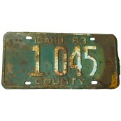 Plaque d'immatriculation Authentique Idaho House Trailer