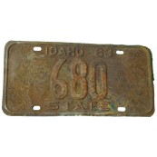 Plaque minéralogique Américaine Idaho