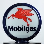 Globe de pompe &agrave; essence Opaline Mobilgas