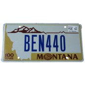 Plaque immatriculation Montana