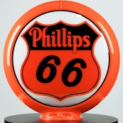 Globe de pompe à essence Opaline Phillips 66
