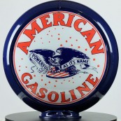 Globe de pompe à essence Opaline American Gasoline
