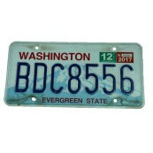 Plaque immatriculation Etat de Washington