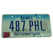 Plaque immatriculation Iowa 742 MIM