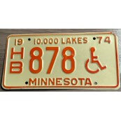 Plaque immatriculation Minnesota