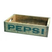 Caisse bois porte-Bouteilles Pepsi Blanc