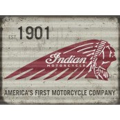 Plaque T&ocirc;le Ondul&eacute;e Indian Motorcycles