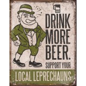 Plaque publicitaire m&eacute;tal Drink more Beer