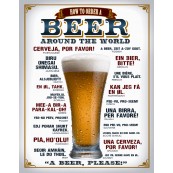 Plaque publicitaire m&eacute;tal "Order a Beer"