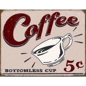 Plaque publicitaire métal Coffee