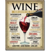 Plaque publicitaire m&eacute;tal "Wine"