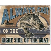 Plaque publicitaire m&eacute;tal "Always cast"