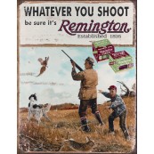 Plaque publicitaire m&eacute;tal "Chasseur Remington"