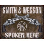 Plaque publicitaire m&eacute;tal "Smith et Wesson"