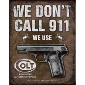 Plaque publicitaire m&eacute;tal "Colt 911"