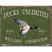 Plaque publicitaire métal Ducks Unlimited