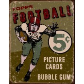 Plaque publicitaire m&eacute;tal "Football Topps"