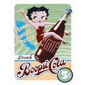 Plaque publicitaire m&eacute;tal "Betty Boop cola"
